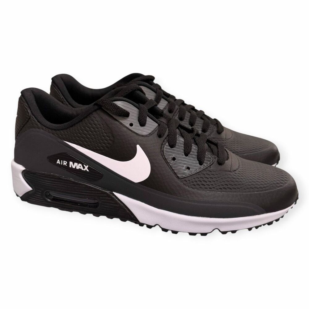 Nike Air Max 90 Golf Black White Spikeless Shoes Mens size 13 CU9978-002 New